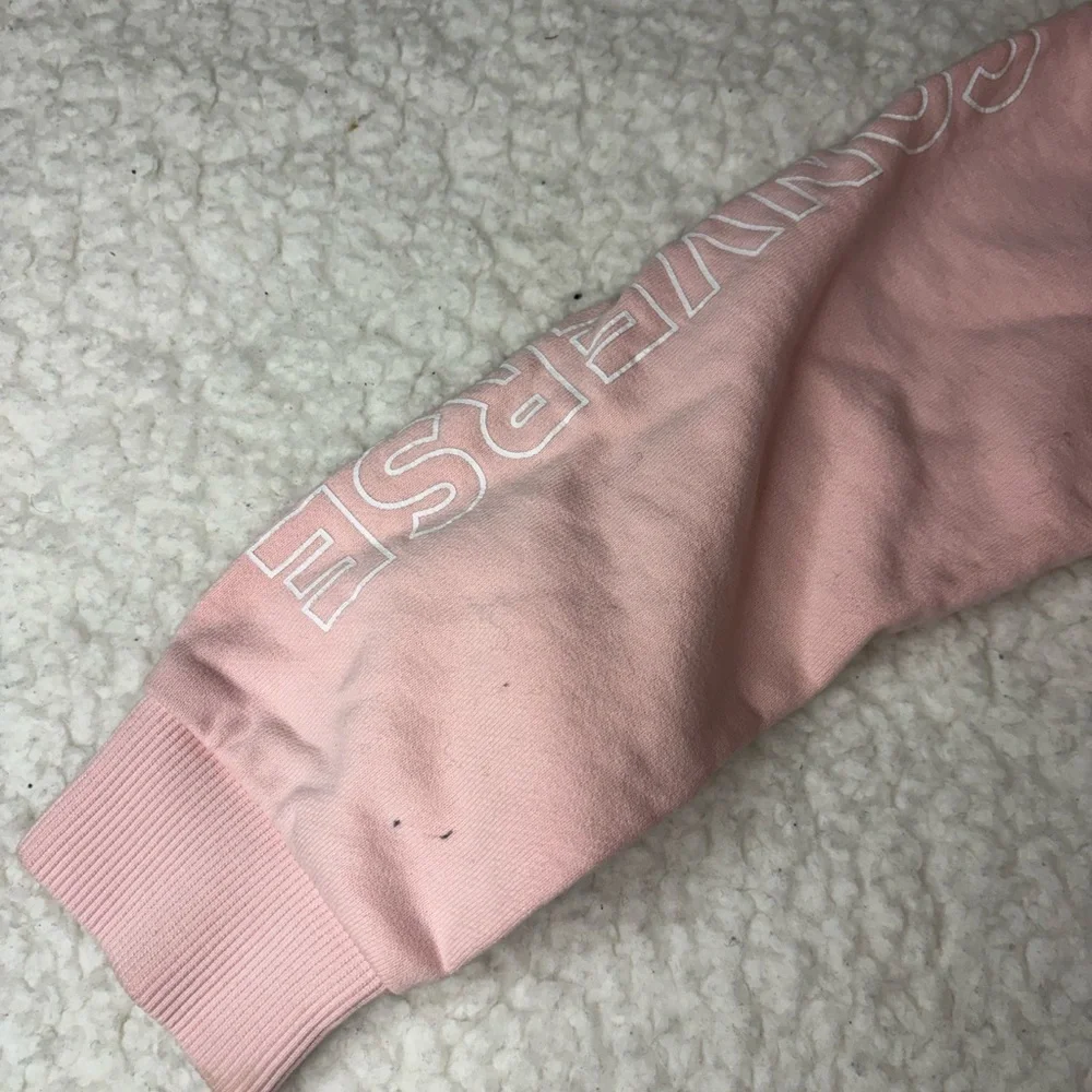 Converse Girls Pink Logo Embroidered Hooded Sweater Dress